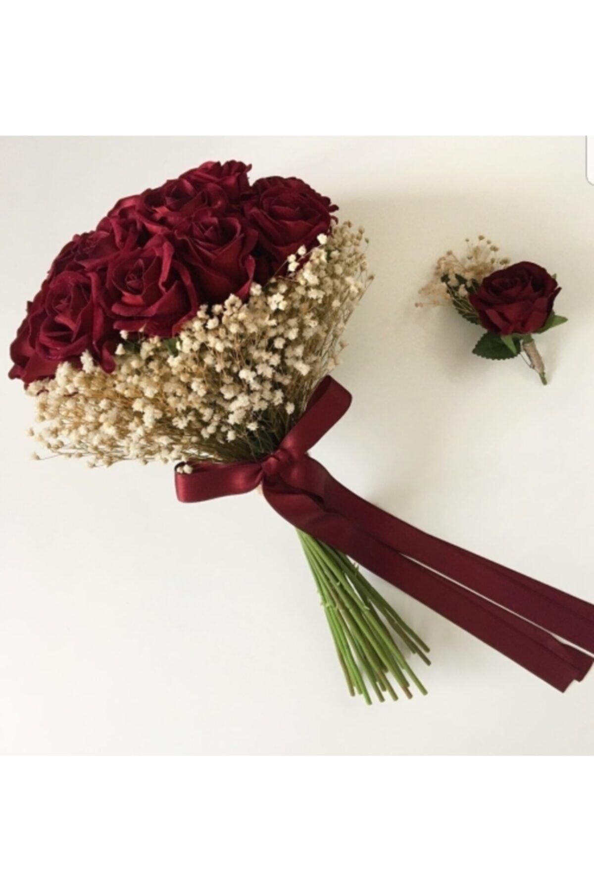 Gelin Buketi Gelin Eli Çiçeği Damat Yaka Çiçeği Gül Demeti Kına Nişan Düğün Çiçeği