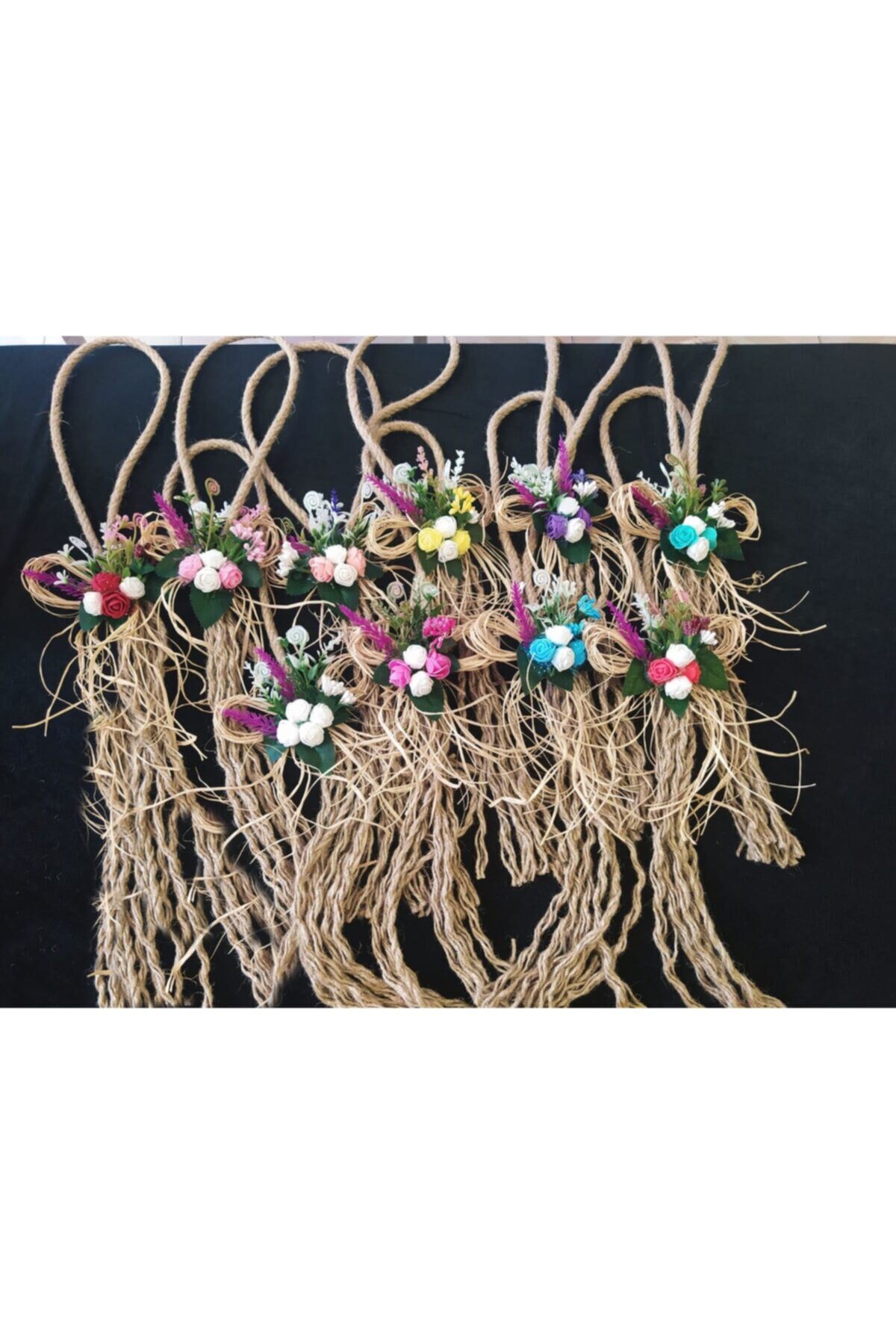 Düğün Gelin Arabası Süsü Güllü Konvoy Süsü 10lu Karışık Renkli