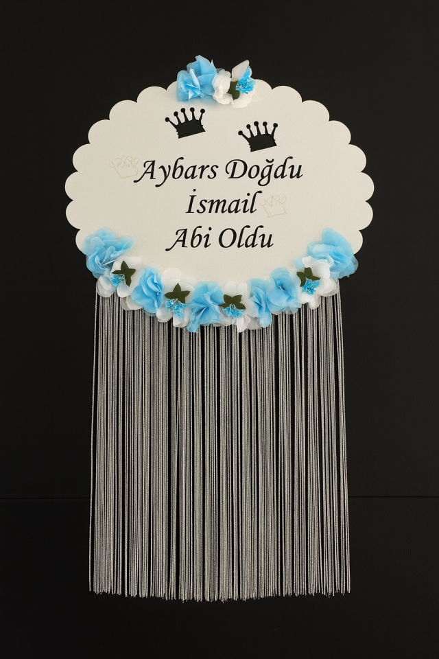Hoşgeldin Bebeğim Özel Tasarım Kapı Süsü Abi Oldu Kapı Süsü