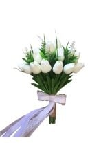 Gelin Buketi Islak Lale Gelin Çiçeği Ve Damat Yaka Çiçeği Düğün