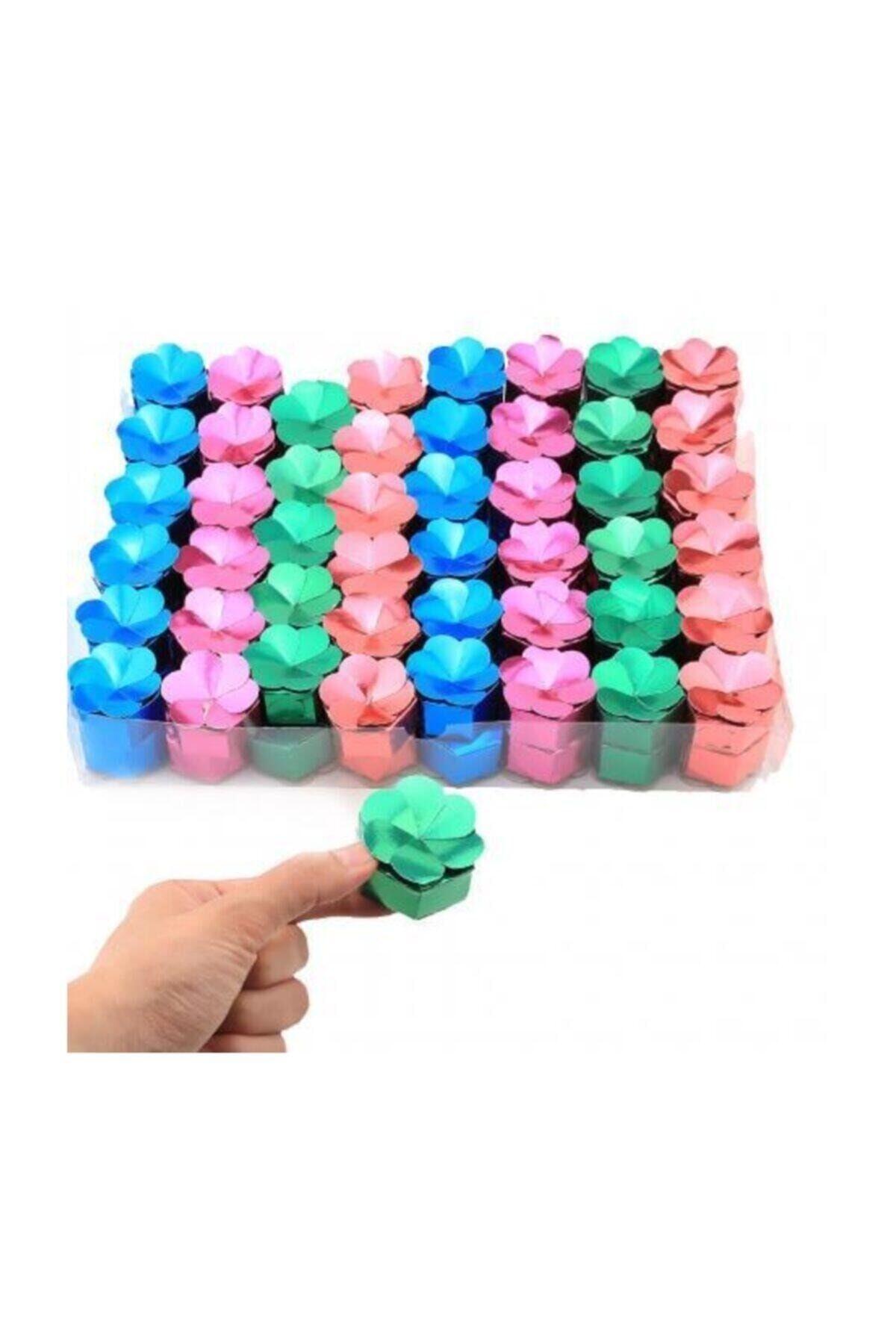 Altıgen Çiçek Figürlü Kutu Papatya Kına Paketi 96lı Paket Tek Ebat