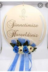 Ahşap Kapı Süsü, Sünnetimize Hoşgeldiniz Kapı Süsü, Duvar Süsü, Duvar Dekoru