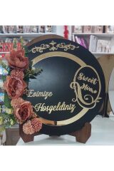 Ahşap Ve Pleksili Kapı Süsü, Duvar Süsü, Duvar Dekoru Gold