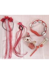 Kına Gecesi Kına Malzemesi Lazer Güllü Tac Tef 87 Parça