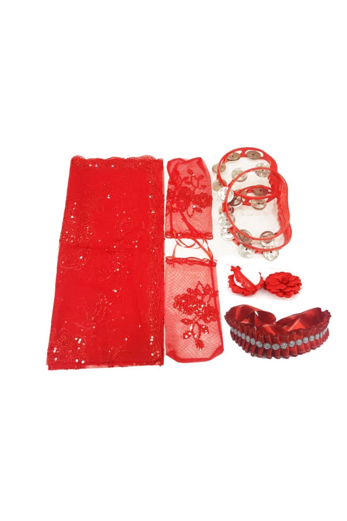 Kına Malzemeleri Allıkpullu Duvak Seti 12 Parça Gelin Duvak Seti