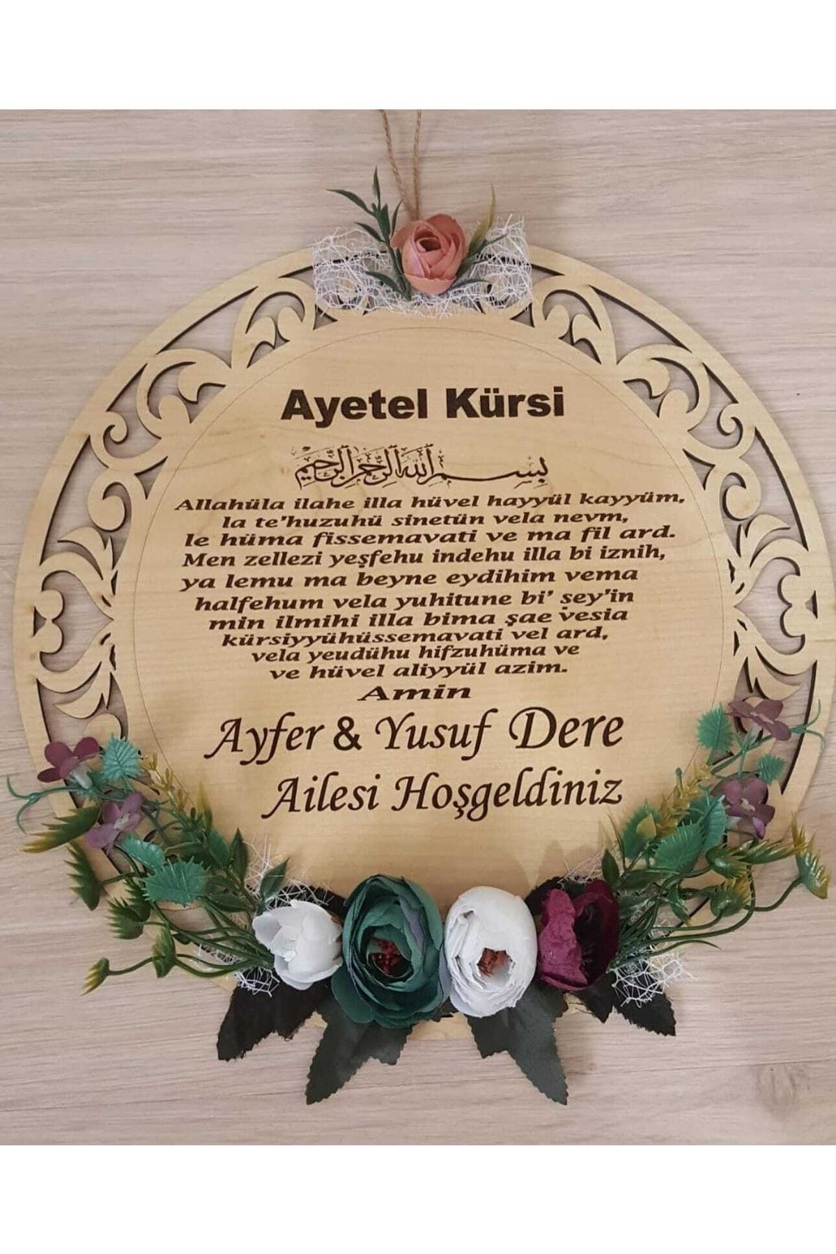 Isme Özel Ahşap Kapı Süsü Duvar Süsü Ve Kapı, Duvar Dekoru 28 Cm
