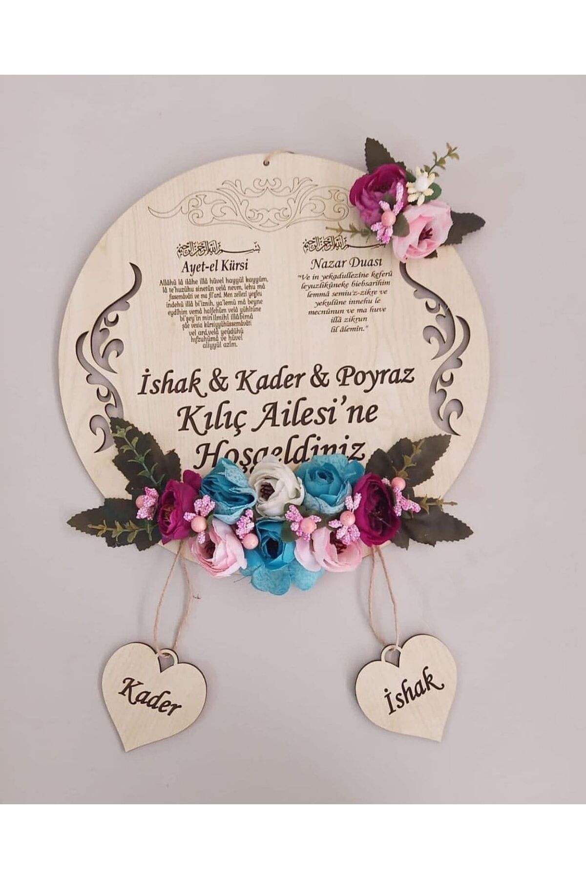 Isme Özel Ahşap Kapı Süsü Duvar Süsü Ve Kapı, Duvar Dekoru 28 Cm