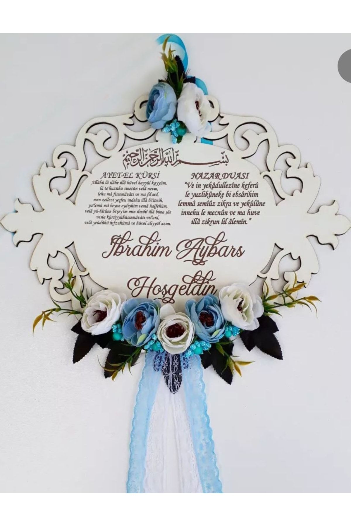 Isme Özel Ahşap Kapı Süsü Duvar Süsü Ve Kapı, Duvar Dekoru Süsü 28cm