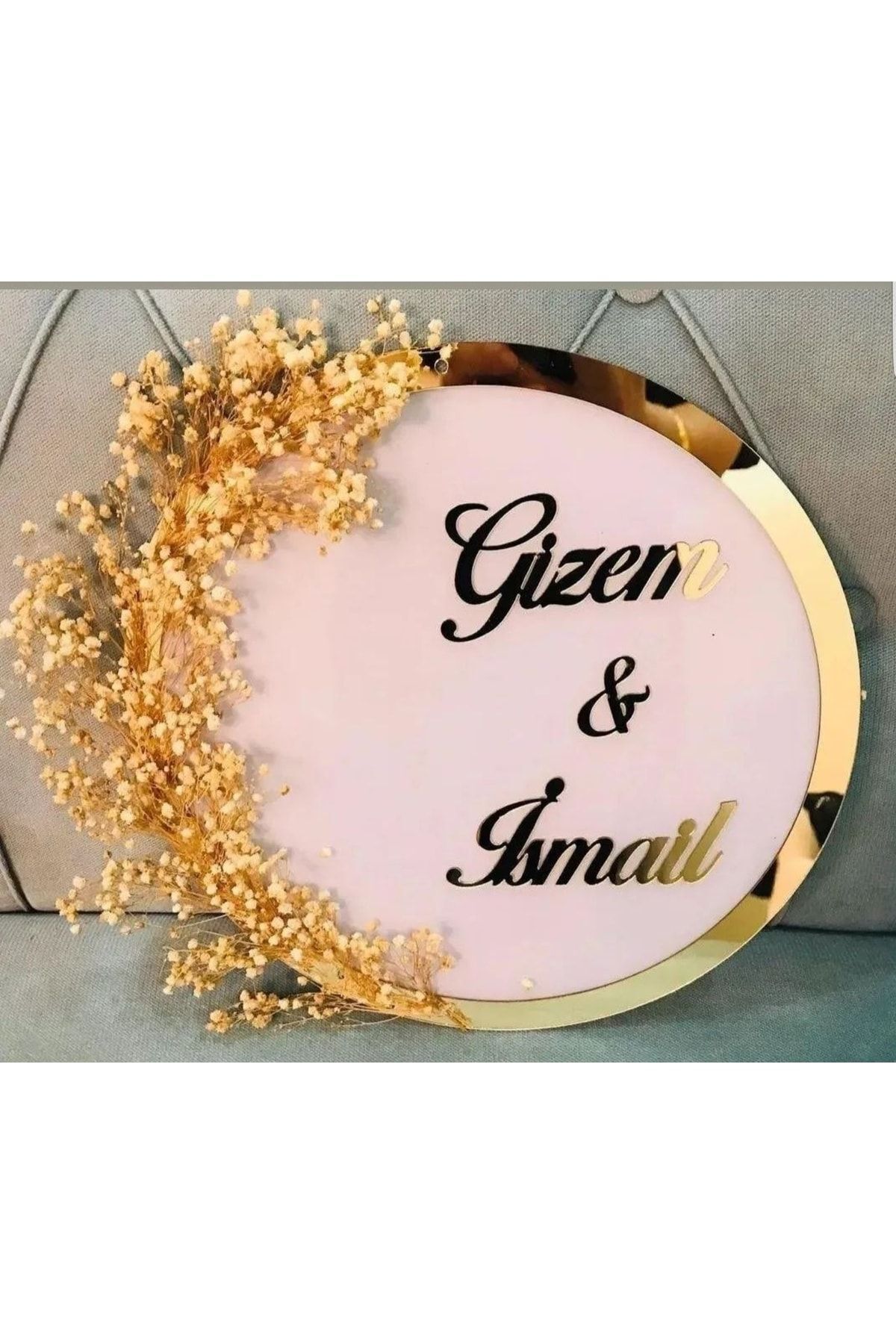 Isme Özel Ahşap Ve Peleksili Kapı Süsü Duvar Süsü Ve Kapı, Duvar Dekoru Süsü 28cm