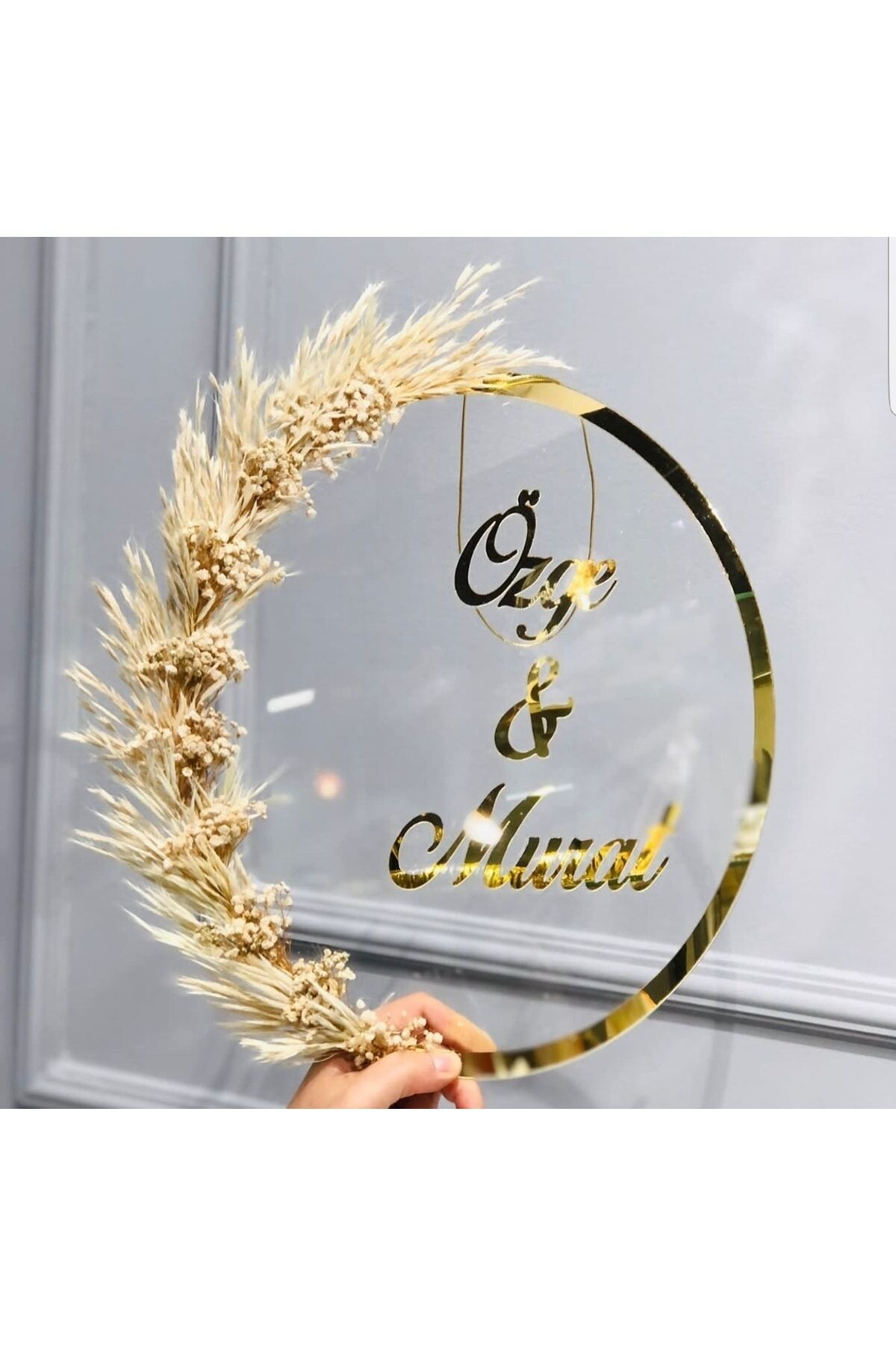 Isme Özel Şeffaf Ve Peleksili Kapı Süsü Duvar Süsü Ve Kapı, Duvar Dekoru Süsü 28cm