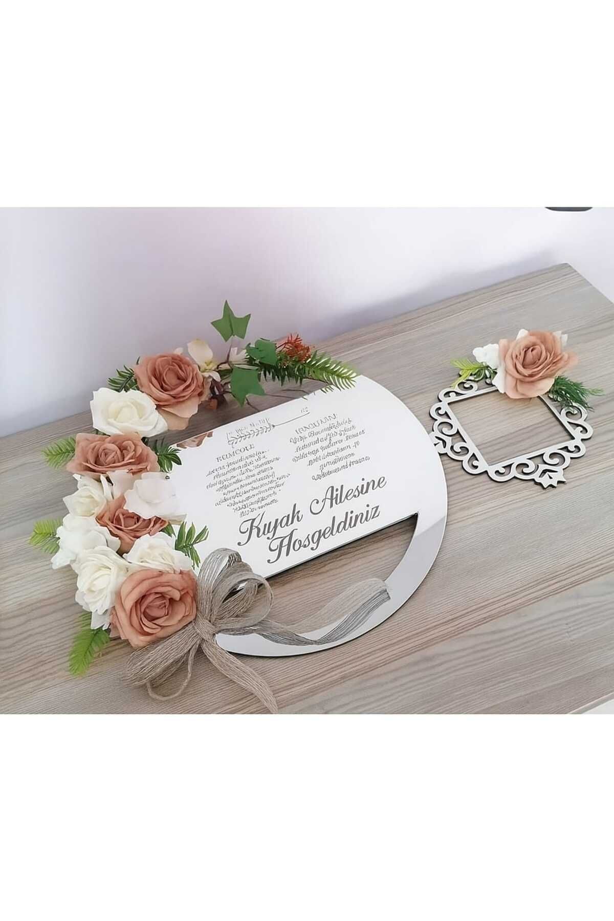 İsme Özel Gümüş Plexi Kapı Süsü Süslü Lüx Duvar Süsü Duvar Dekoru Prizlikli