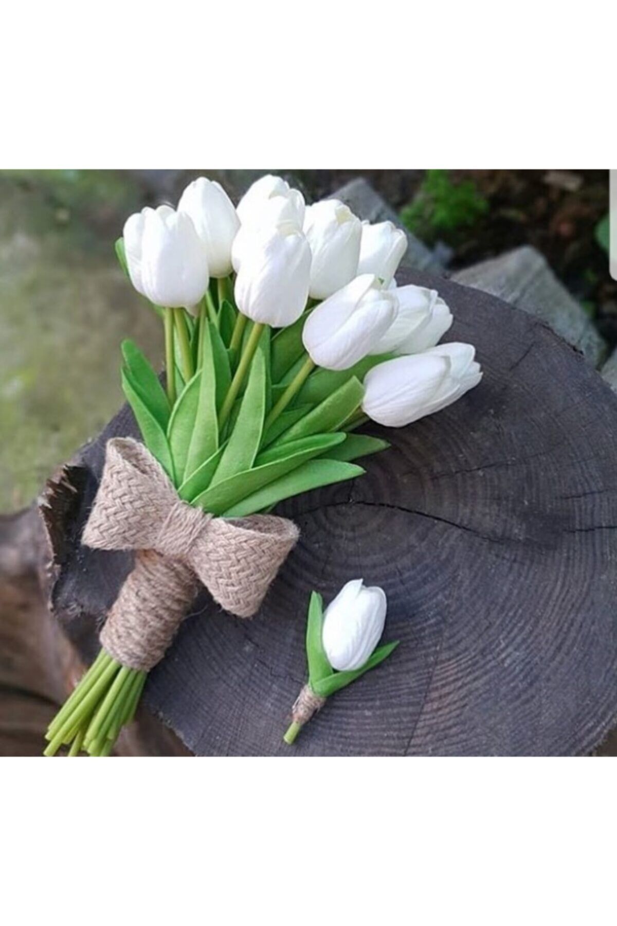 Gelin Buketi Islak Lale Gelin Eli Çiçeği Ve Damat Yaka Çiçeği