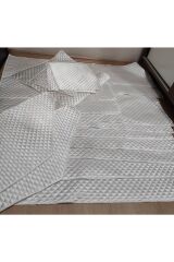 Dolap Içi Kapitone Güpürsüz 4kenarı Overloklu Raf Örtüsü En 50cm Boy 10 metre Krem