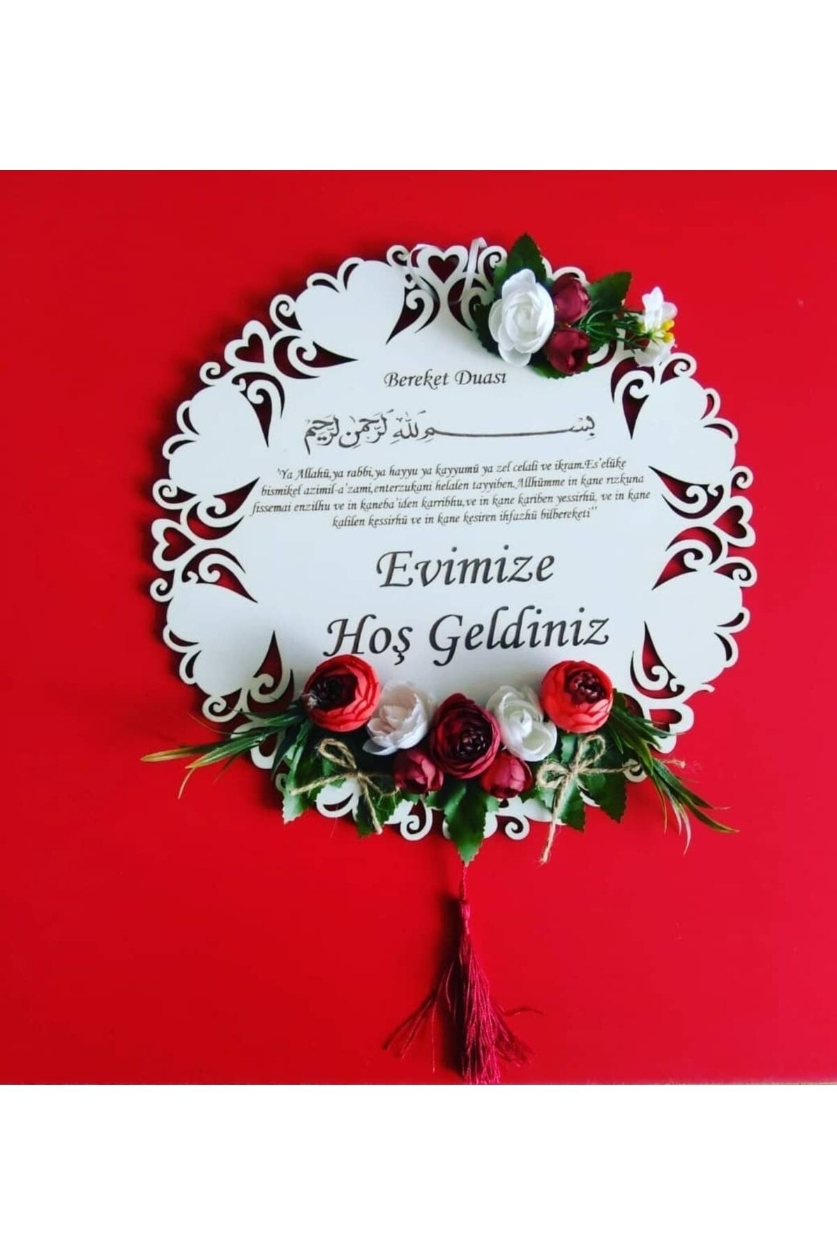 Hoşgeldiniz Yazılı Ahşap Kapı Süsü, Duvar Süsü, Duvar Dekoru