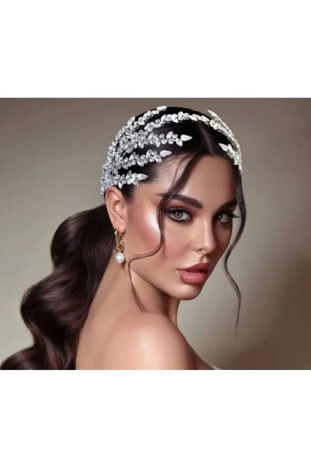 Helen Model Gelin Tacı Düğün Nikah Nişan Tacı
