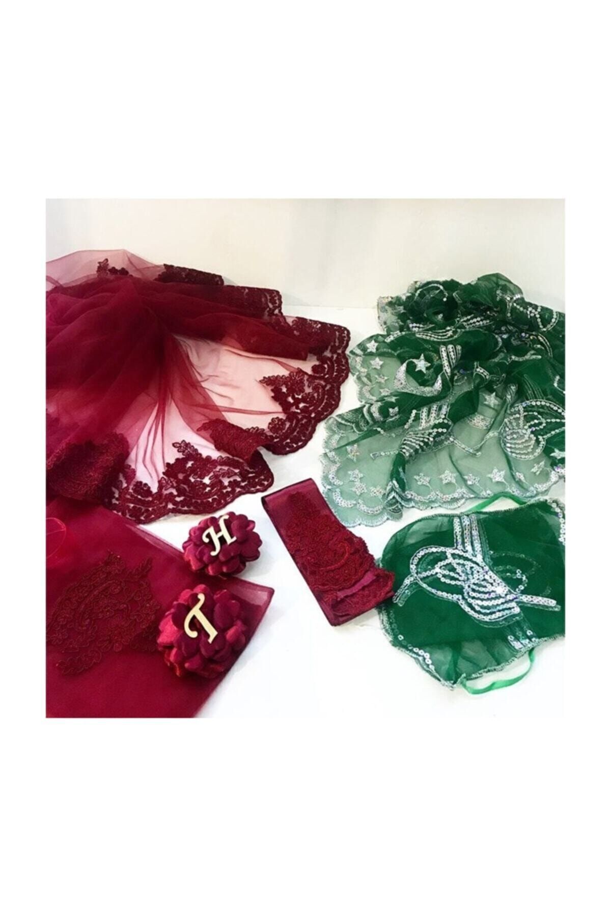 Gelin Duvağı Kardeş Kuşağı Ve Damat Şalı El Gülü