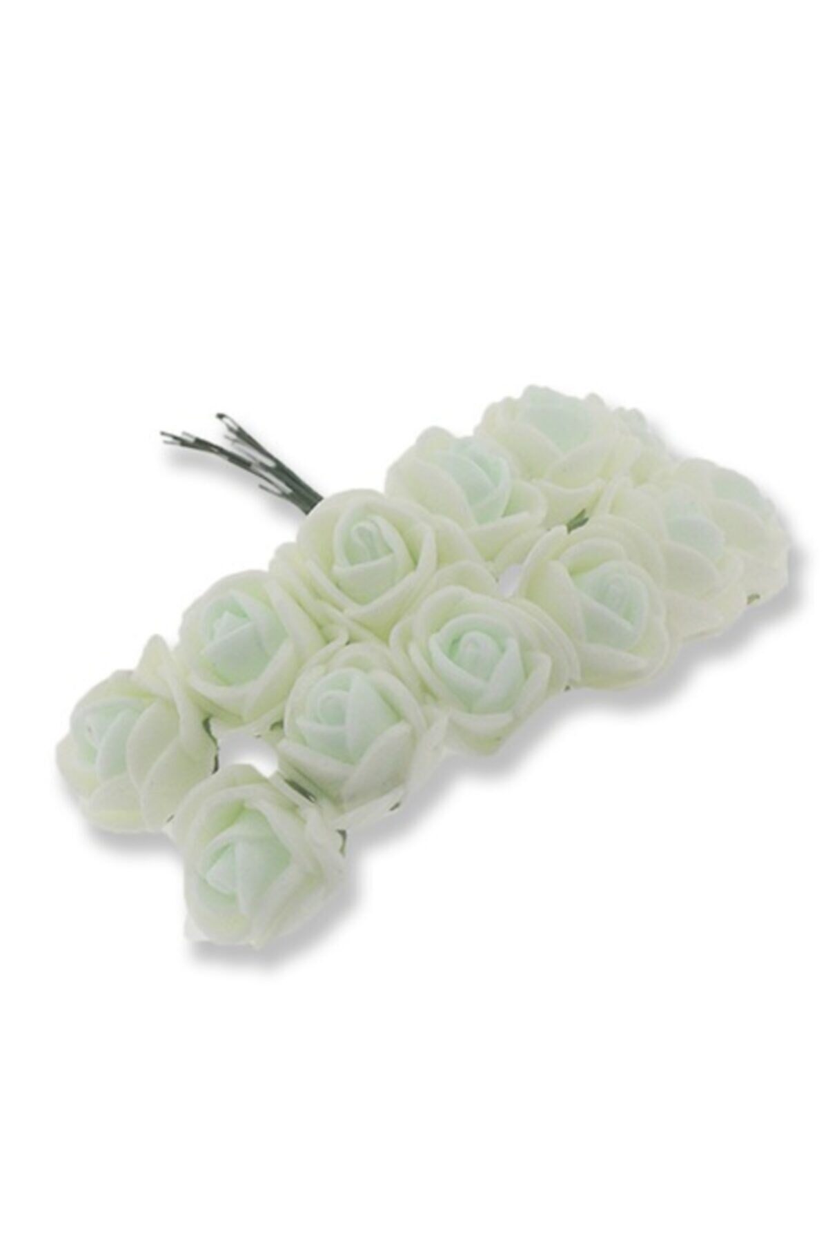 Lateks Eva Yapay Çiçek Gül Krem ( 144 Adet)