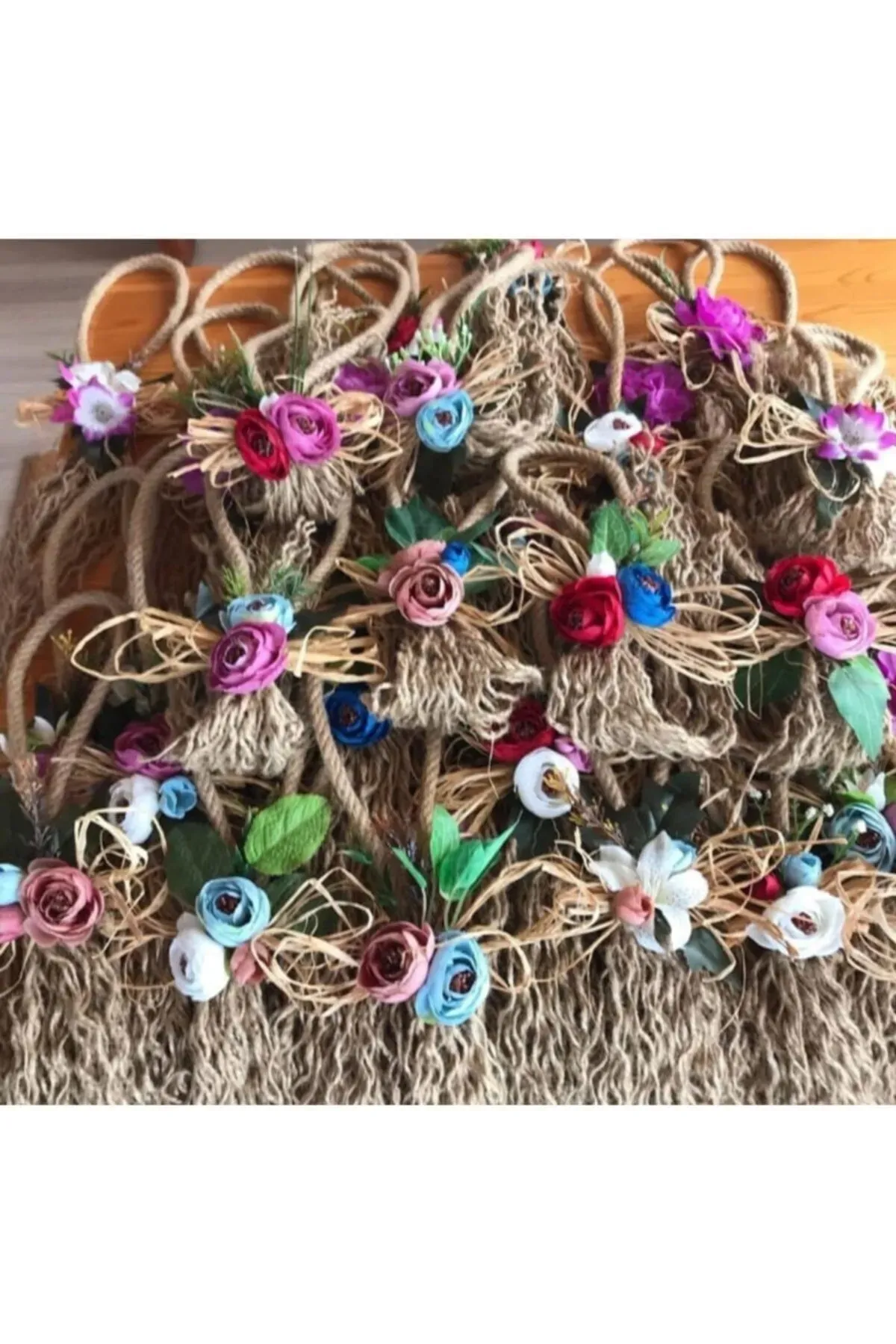 Düğün Gelin Arabası Süsü Güllü Konvoy Süsü 10 Adet