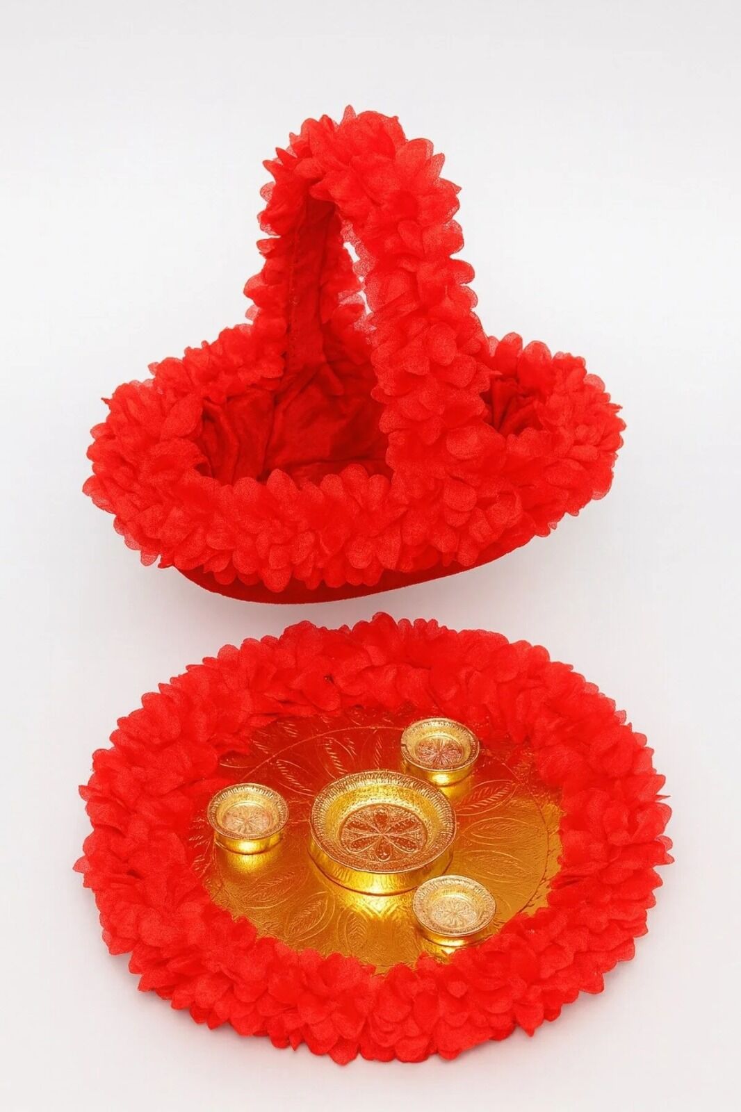 Gelin Kına Gecesi Tepsi Veya Sepeti, Düğün, Sünnet, Nişan, Kadife Sepet Tepsi Kına Malzemesi