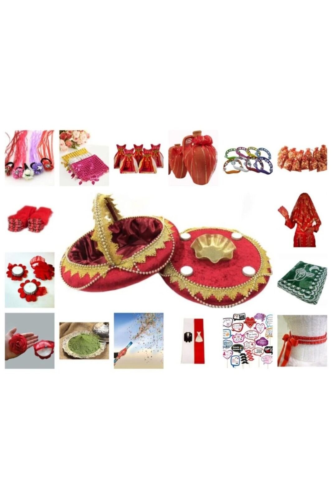 Kına Gecesi Büyük 294 Parça Kına Malzemesi