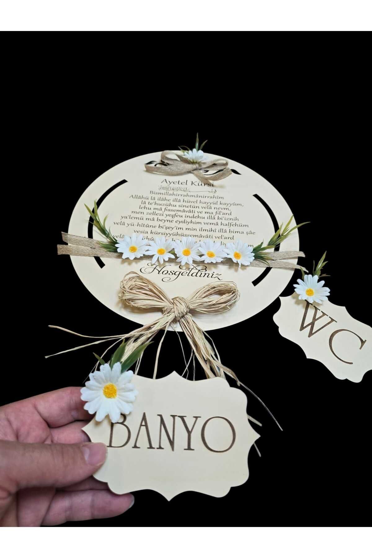 Ahşap Kapı Süsü, Özel Üretim, Banyo Ve Wc Süsleri Hediyeli