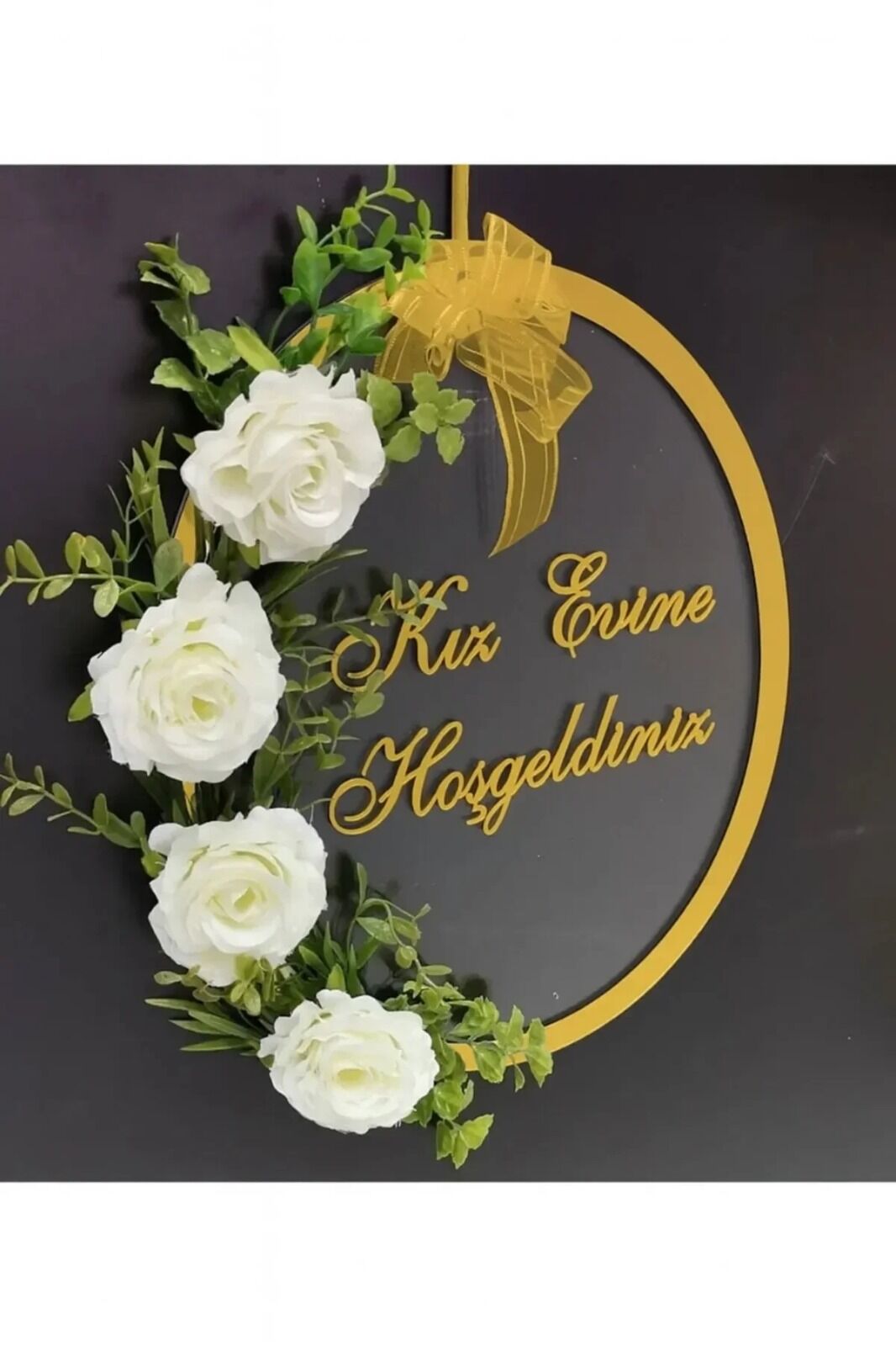 Şeffaf Pleksili Kız Evi Naz Evi Hoşgeldiniz Kapı Süsü