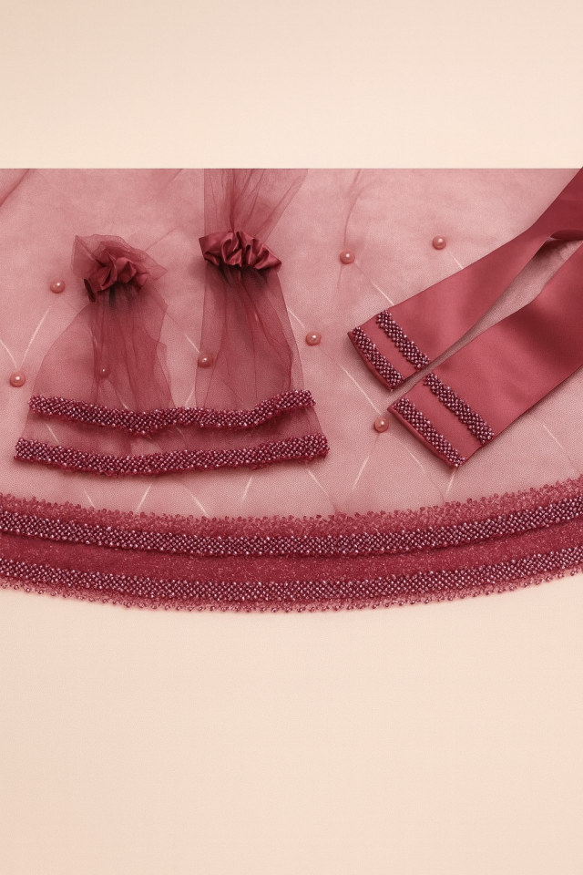 Gelin Duvağı Lüks Çift Sıra Cam Boncuk işlemeli Duvak Seti Duvak Takım Lüx Duvak Kına Malzemeleri