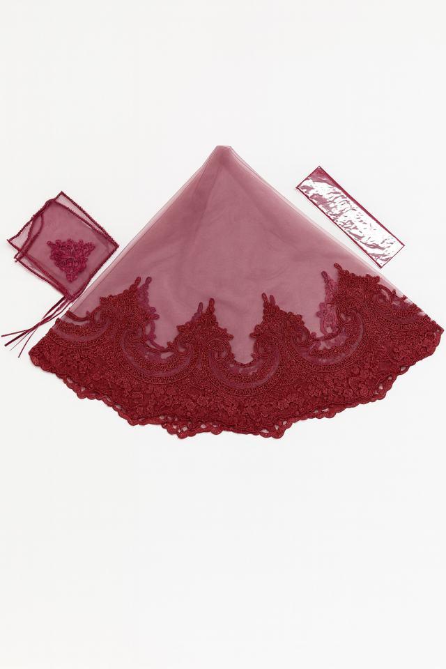 Gelin Duvağı Damaks Desen Duvak Seti Duvak Takım Lüx Duvak Kına Malzemeleri