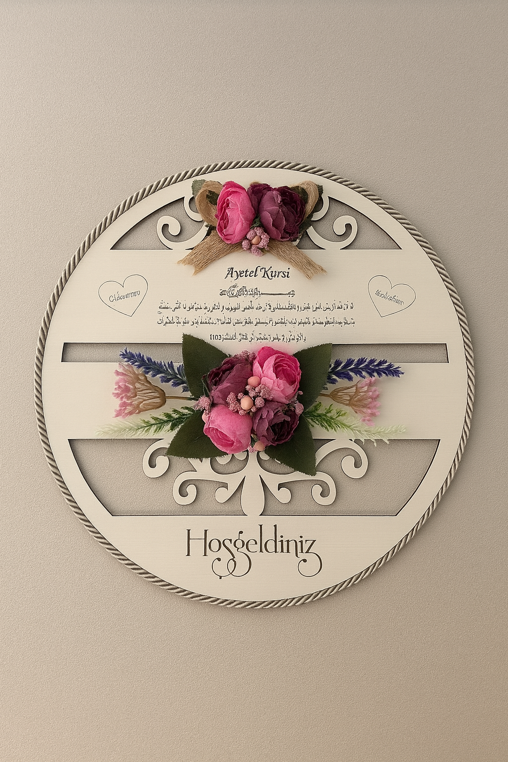 Ahşap Kapı Süsü Hoşgeldiniz Yazılı Isme Özel Kapı Süsü