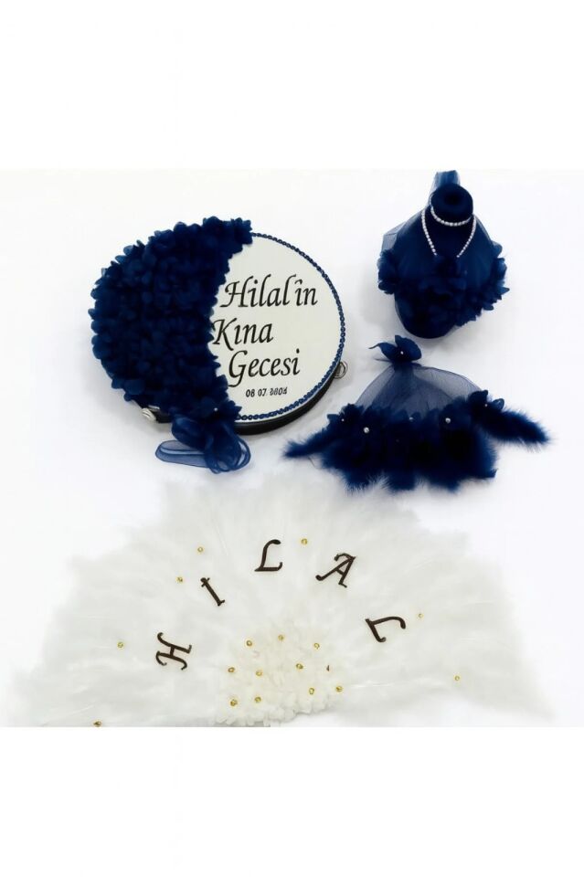 İsme Özel Kına Yelpazesi, Gelin Tefi Seti Otrişli Tef, Yelpaze, Testi, Halay Mendili, Vurmalı Çalgı