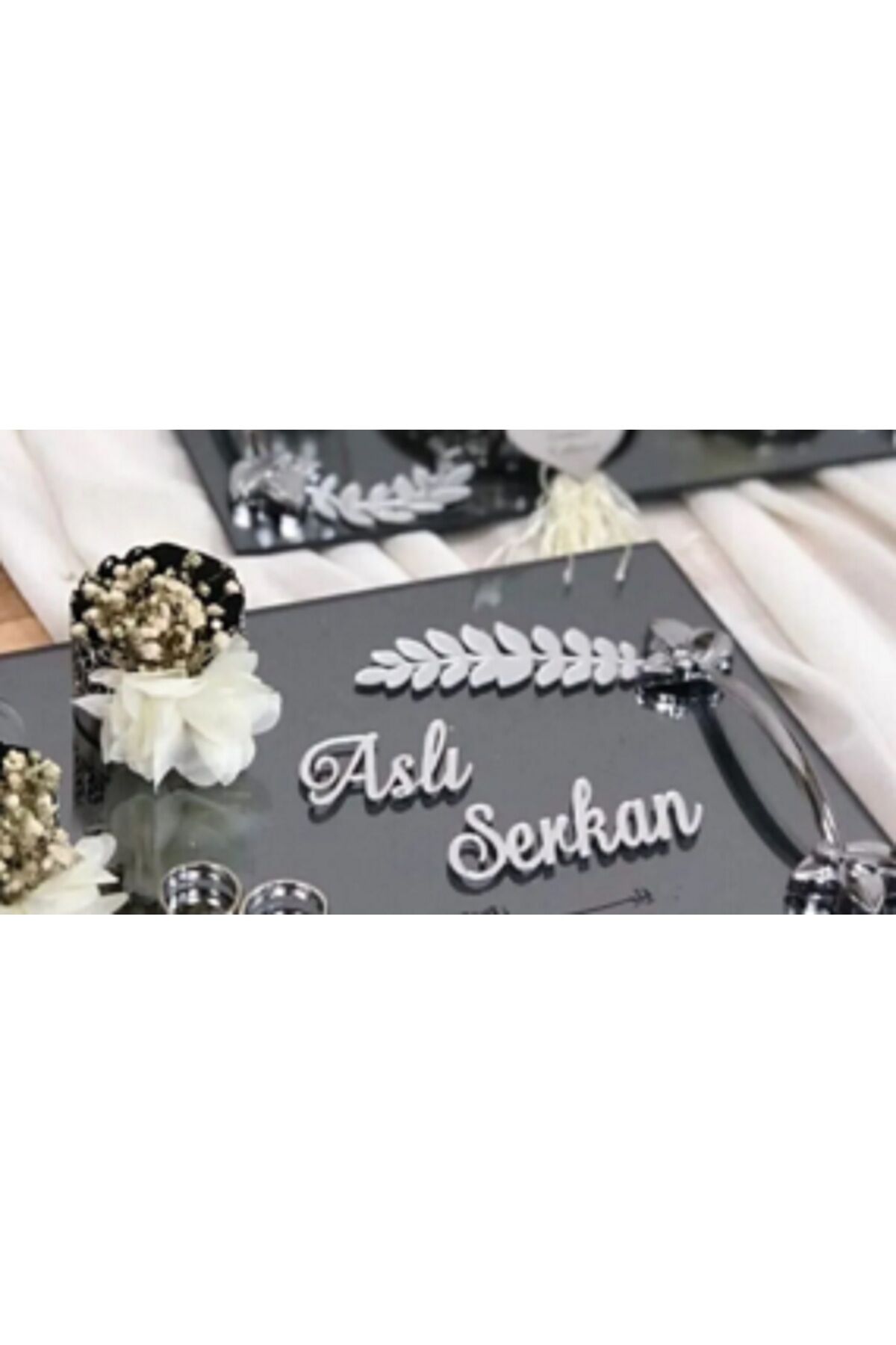 Ne Yazılacağına Siz Karar Verin Plexi İsim Nişan Tepsi Kutu Çiçek vb. üzerine İsim