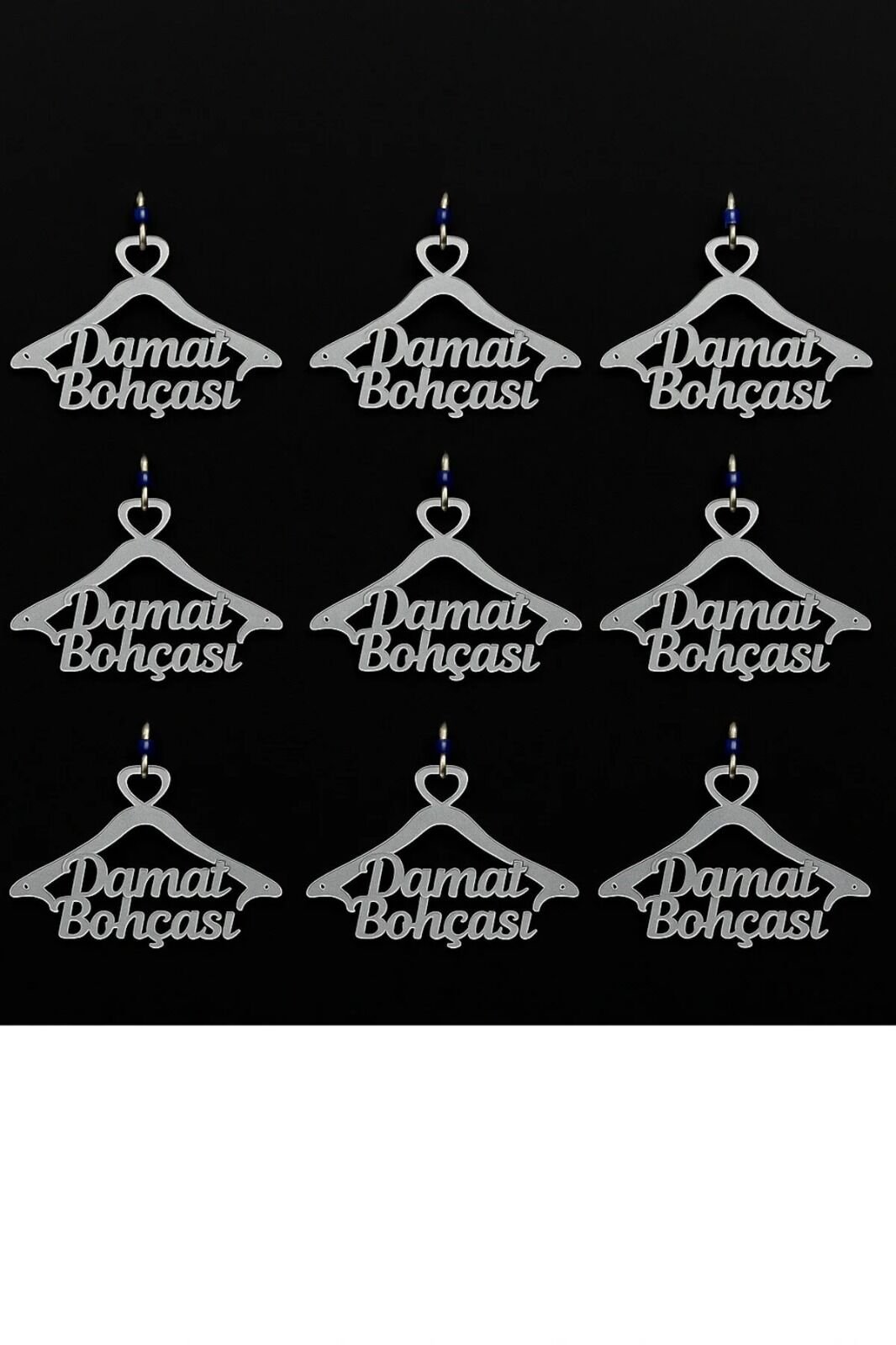 Pleksi Damat Bohçası Yazısı Bohça Süsü 9 Adet