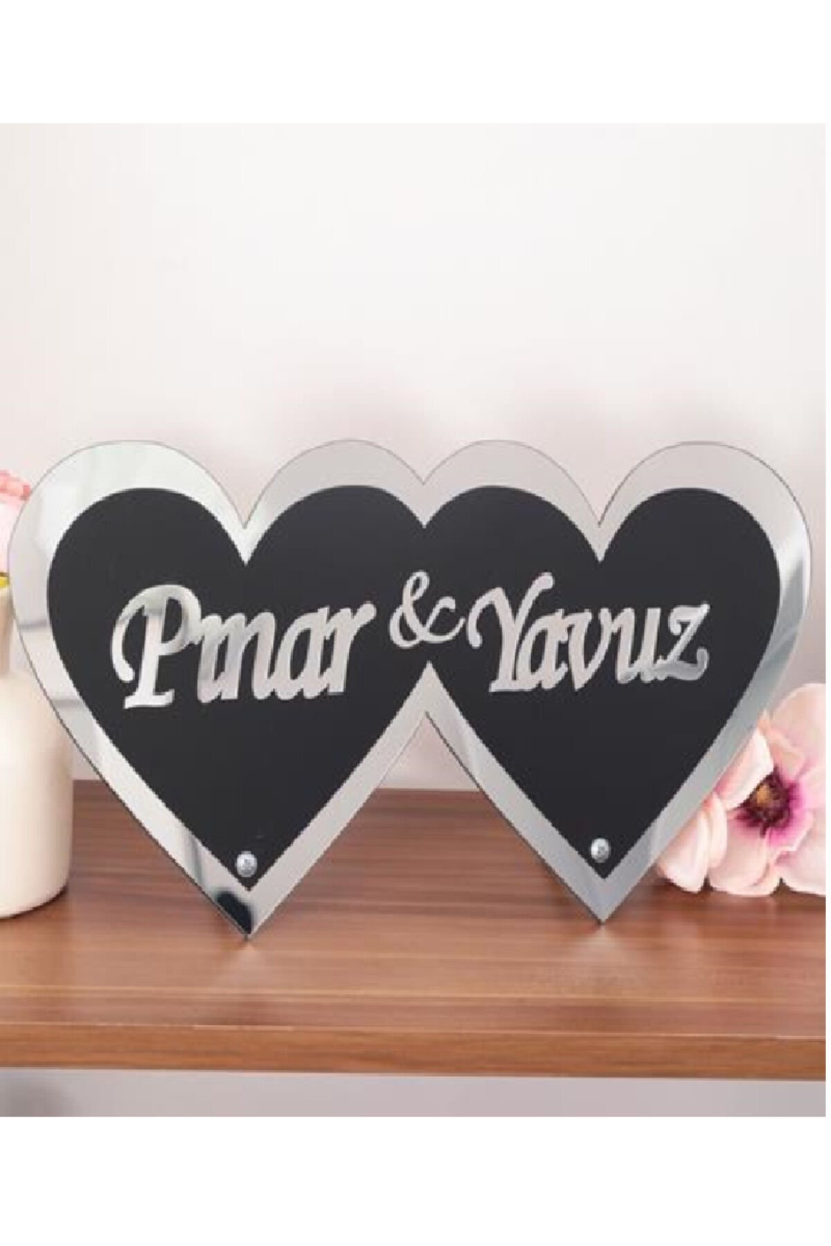 Pleksi Isimlik Masa Üstü Pleksi Isimlik Söz Nişan Düğün Masaüstü Isimlik