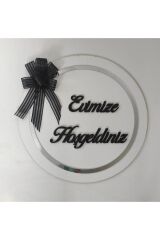 Ahşap Kapı Süsü Duvar Süsü, Duvar Dekoru Beyaz 24 Cm