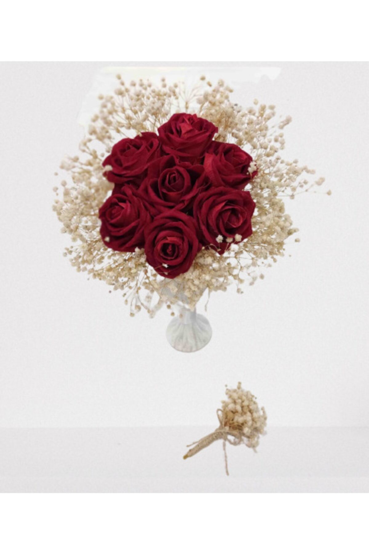 Gelin Buketi Gül Demeti Gelin Çiçeği Nişan Düğün Buketi Iri Güllü