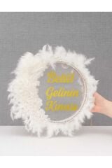 İsme Özel Kına Gelin Tefi Deri Tef Vurmalı Çalgı Def Kına Defi Otrişli Şeffaf Pvcli Pleksi İsimli