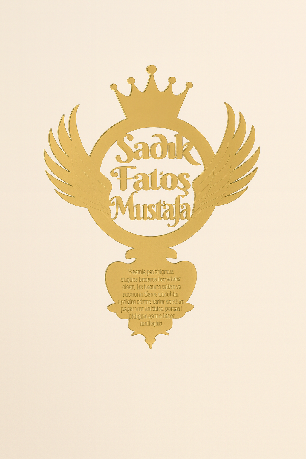 Araba Süsü Pleksi Araba Dikiz Aynası Süsü Gold Hediyelik Ürün