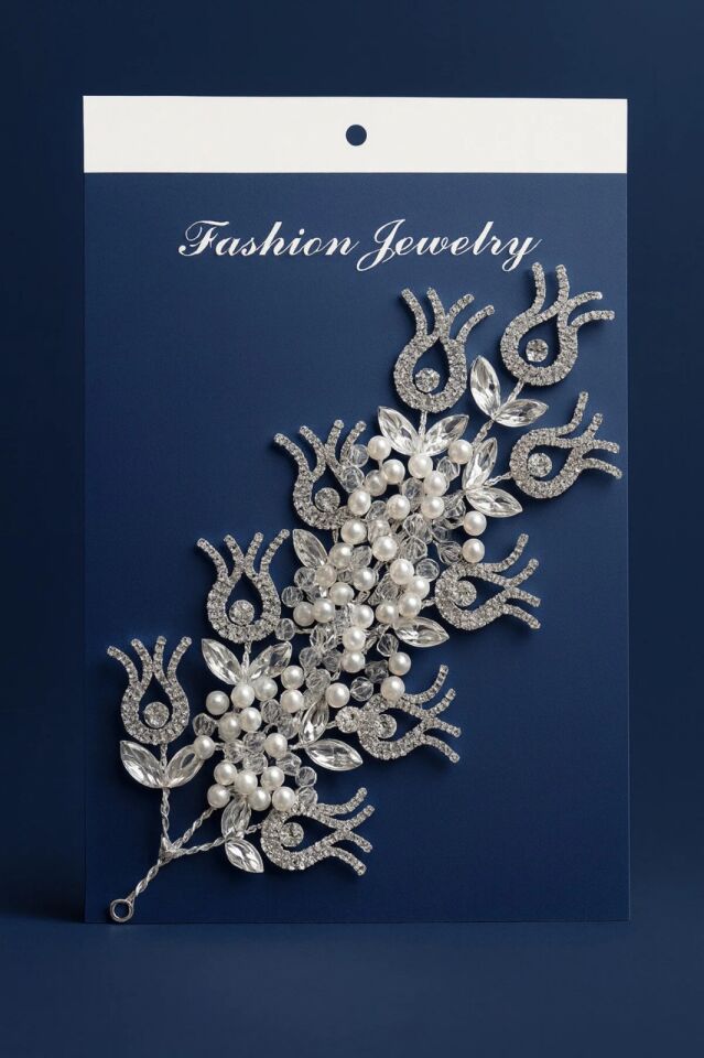 Gelin Tacı Düğün Nikah Nişan Kına Aksesuarı İncili Model Saç Aksesuarı