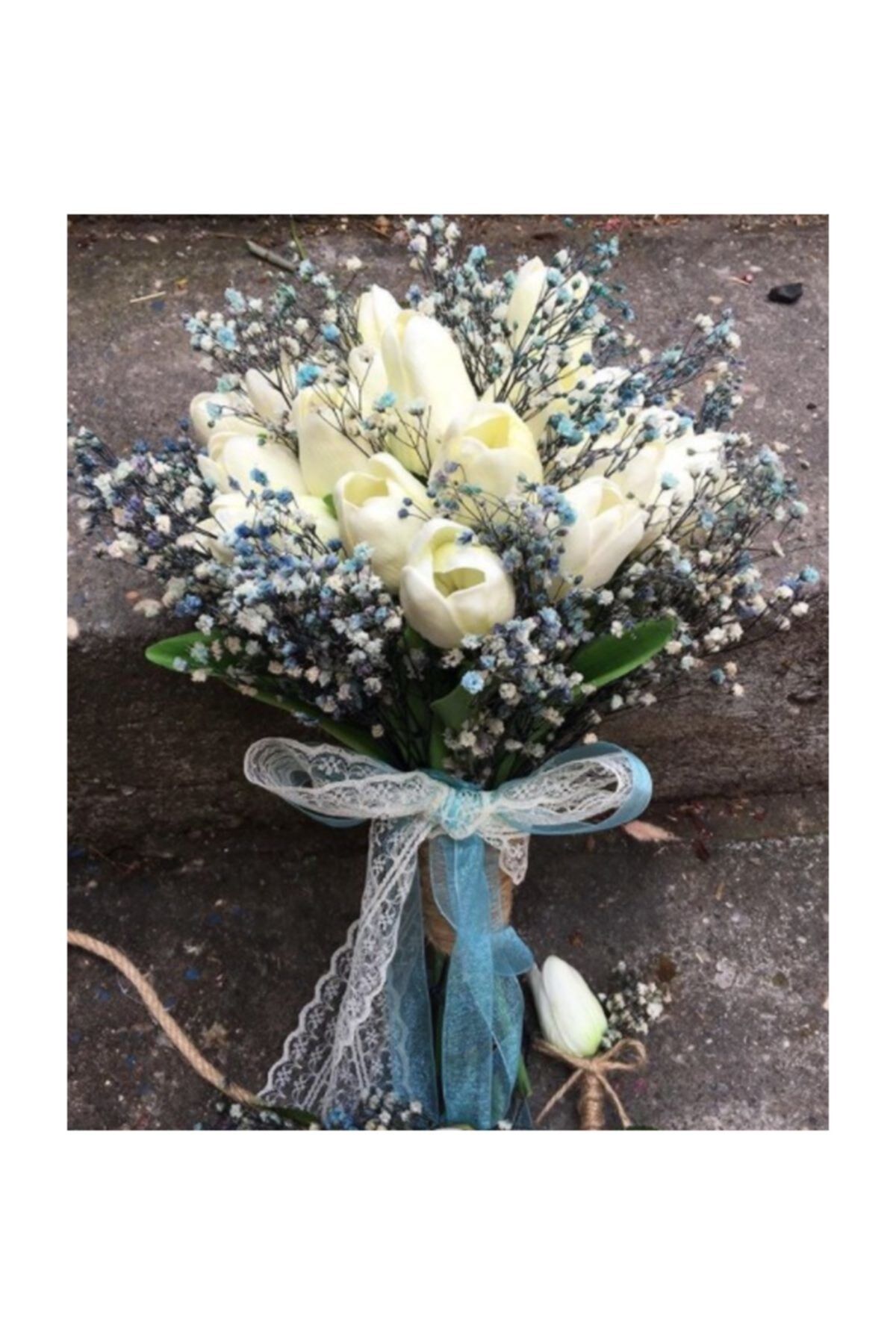 Gelin Buketi Islak Lale Gelin Eli Çiçeği Damat Yaka Çiçeği