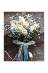 Gelin Buketi Islak Lale Gelin Eli Çiçeği Damat Yaka Çiçeği