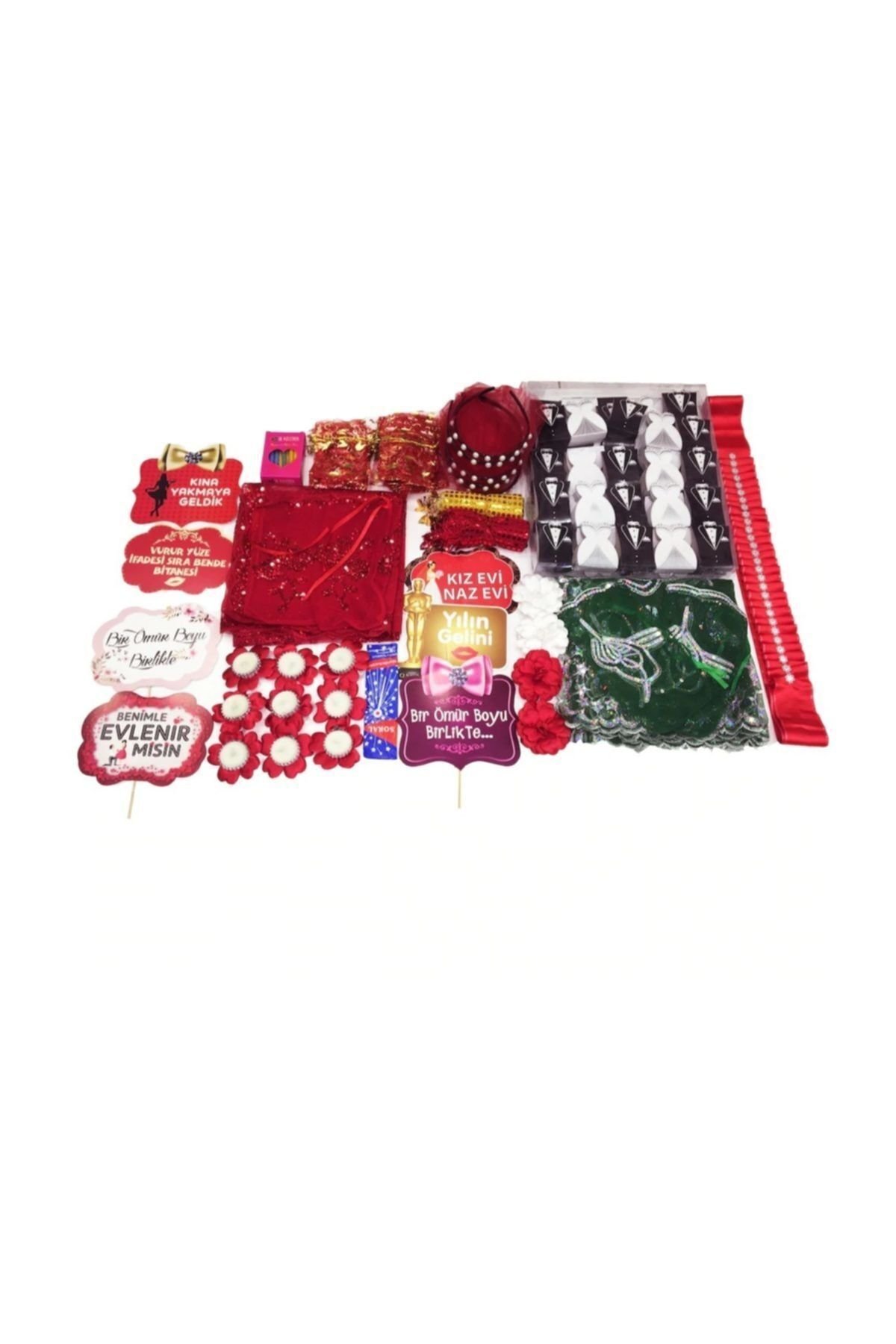 Kına Gecesi Kına Malzemesi 1002 Parça Özel Kına Seti