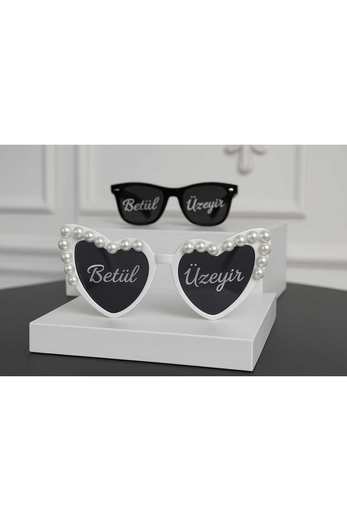 İsme Özel Bride Gözlüğü Kişeye Özel Gelin Damat Bride Gözlük Gümüş düğün nikah nişan malzemesi