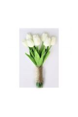 Lale Buketi Islak Lale Nedime Buketi Gelin Buketi Gelin Eli Çiçeği Düğün Nişan Kına Aksesuarı Ekru