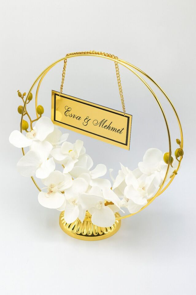 Çiçekli Dekor Isimlik , Pleksi Isimlik , Söz Nişan Isimlik, Vazo İsimlik Çember İsimlik