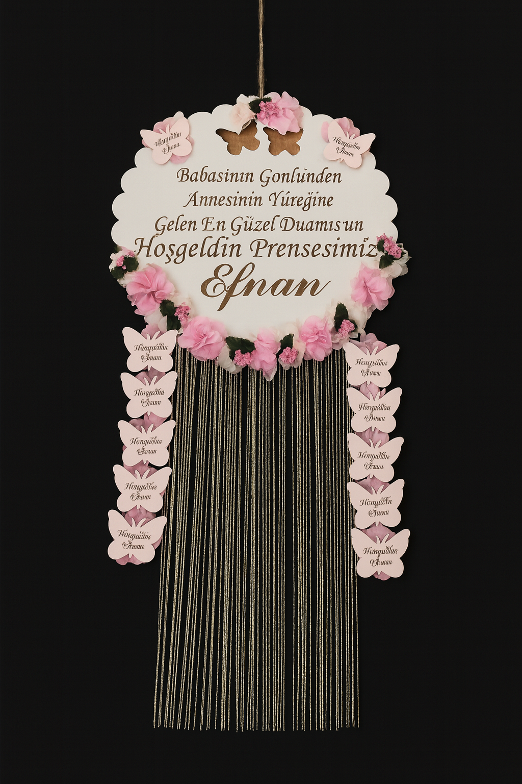 Hoşgeldin Bebeğim Kapı Süsü Ve 10 Adet Magnet