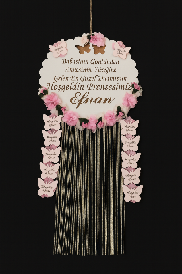 Hoşgeldin Bebeğim Kapı Süsü Ve 10 Adet Magnet