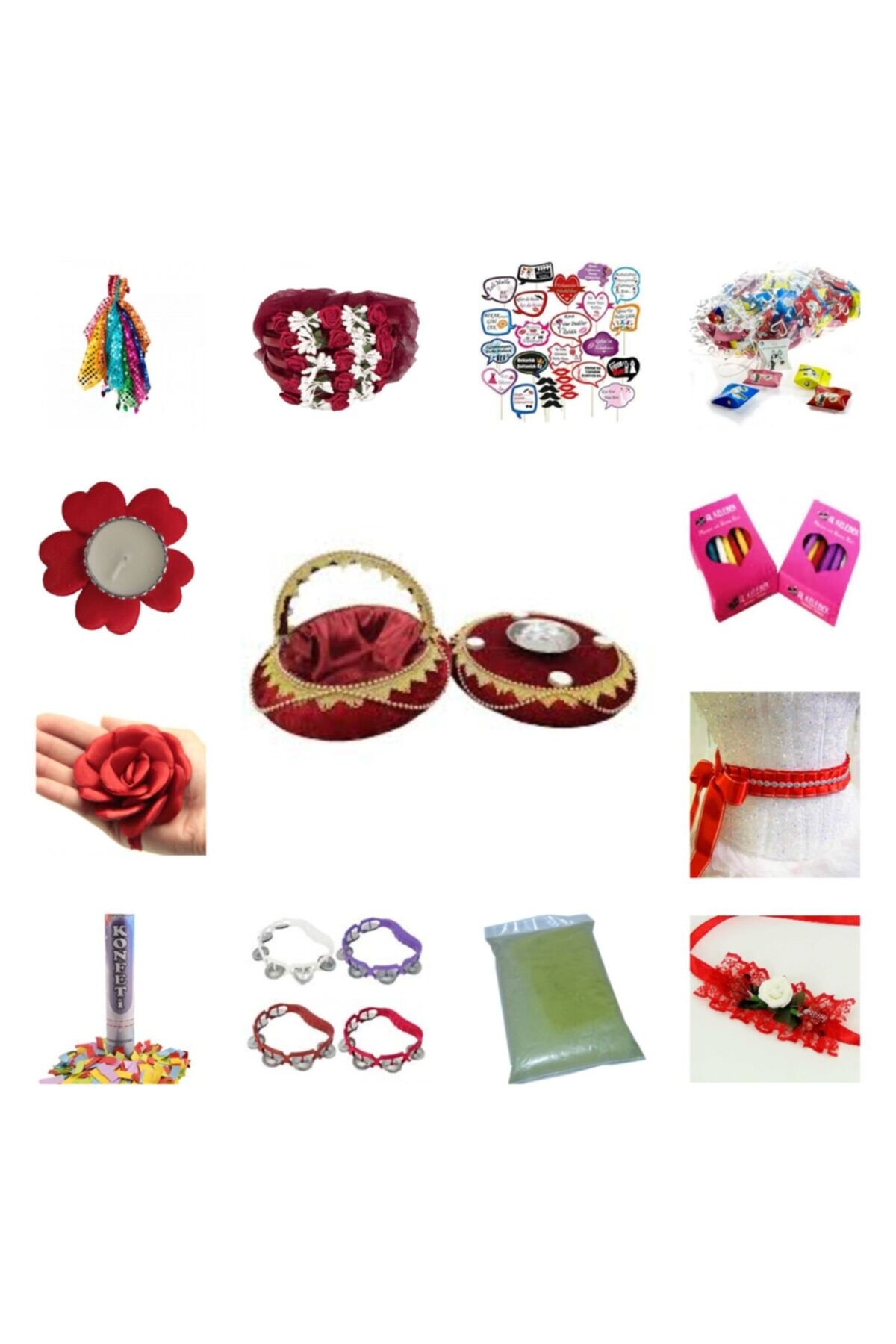 Kına Gecesi Kına Malzemesi 287 Parça Özel Kına Seti