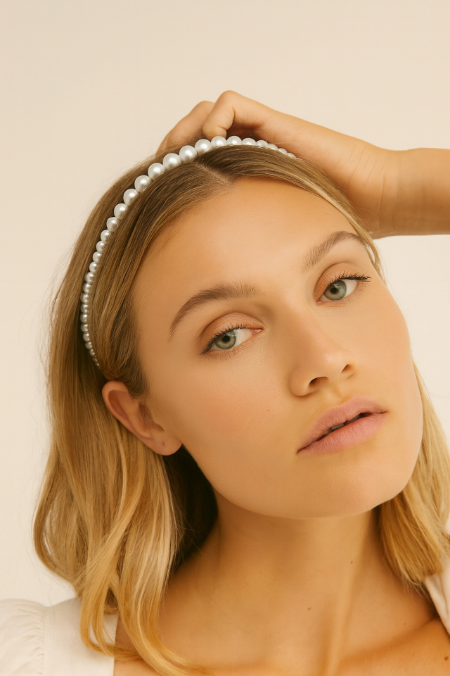 Incili Sıralı Kadın Tacı Gelin Tacı Taç