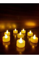 8 Adet Evsy Led Mum Tealight Pilli ( Piller Dahil ) Mum