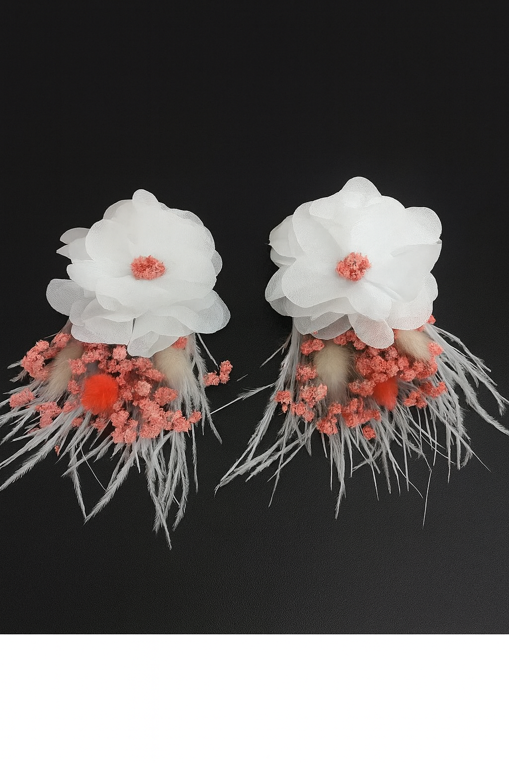 Gül Ve Saçaklı Gelin Küpesi